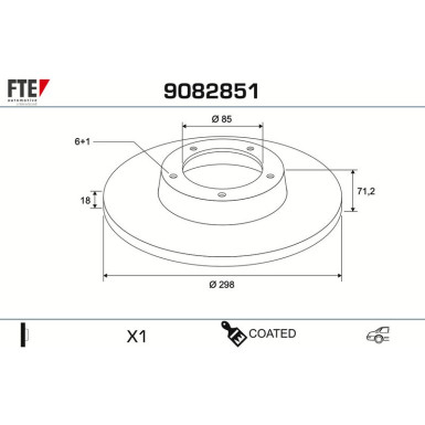 Bremsscheibe 9082851 Bremsscheibe 9082851