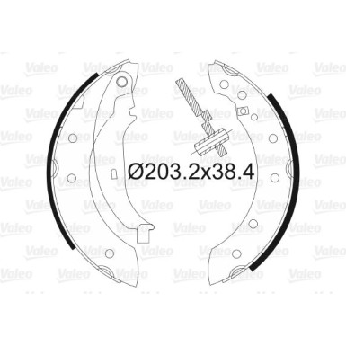 Valeo Bremsbackensatz 562581 Valeo Bremsbackensatz 562581