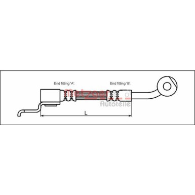 Metzger Bremsschlauch 4113523
