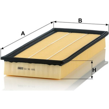 MANN-FILTER CU 50 005 Innenraumfilter, Partikelfilter MANN-FILTER CU 50 005 Innenraumfilter, Partikelfilter