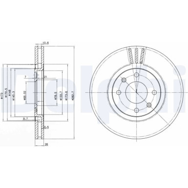 Delphi Bremsscheibe BG2872