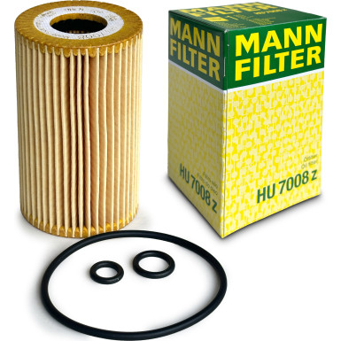 MANN-FILTER HU 7008 z Ölfilter mit Dichtung, Filtereinsatz