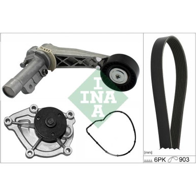 INA Wasserpumpe + Keilrippenriemensatz 529 0504 30