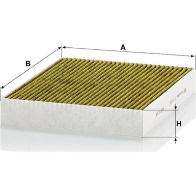 MANN-FILTER FP 28 009 Innenraumfilter FreciousPlus Aktivkohlefilter mit Polyphenol, antibakteriell, Feinstaubfilter (PM 2.5)
