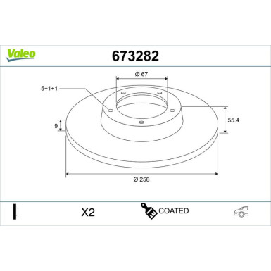 Bremsscheibe 673282 Bremsscheibe 673282