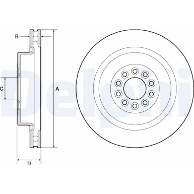 Delphi Bremsscheibe BG9182C Delphi Bremsscheibe BG9182C