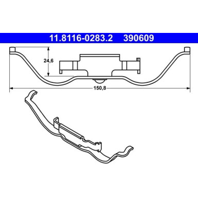 Feder, Bremssattel 11.8116-0283.2
