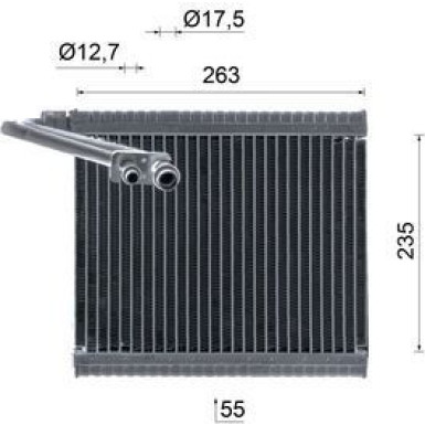 Mahle Verdampfer, Klimaanlage BEHR AE 85 000S