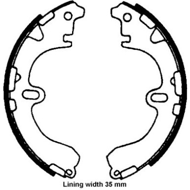 Hella Bremsbackensatz 8DB 355 001-661 Hella Bremsbackensatz 8DB 355 001-661