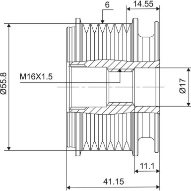 Valeo Generatorfreilauf VALEO NEW SPARE PART 588001