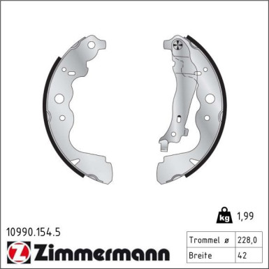 Bremsbackensatz 10990.154.5