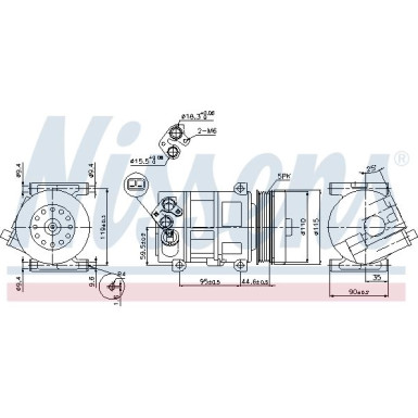 Nissens Kompressor, Klimaanlage FIRST FIT 89202