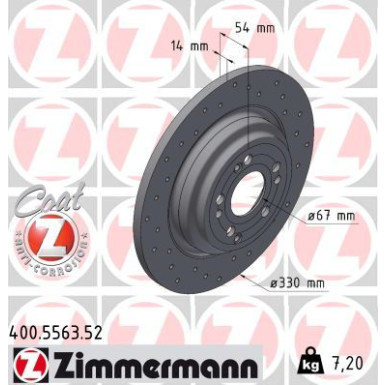 Zimmermann Bremsscheibe SPORT Z 400.5563.52 Zimmermann Bremsscheibe SPORT Z 400.5563.52