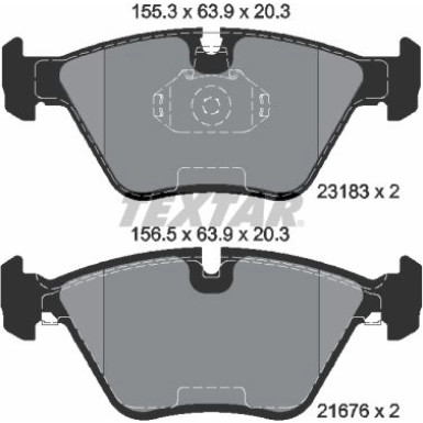 Textar Bremsbelagsatz, Scheibenbremse Q+ 2318302 Textar Bremsbelagsatz, Scheibenbremse Q+ 2318302
