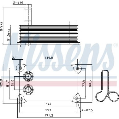 Nissens Ölkühler, Motoröl FIRST FIT 90698