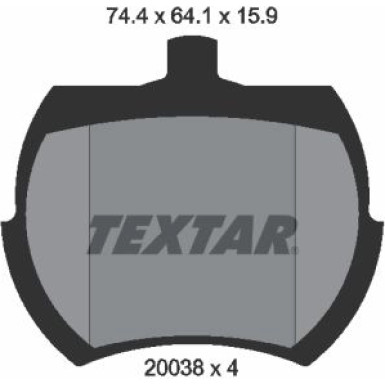 Textar Bremsbelagsatz, Scheibenbremse 2003801