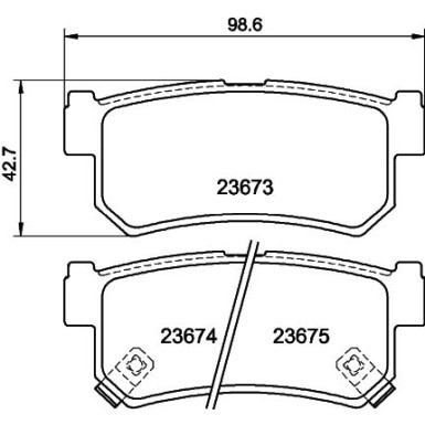 Bremsbelagsatz, Scheibenbremse 8DB 355 012-501 Bremsbelagsatz, Scheibenbremse 8DB 355 012-501