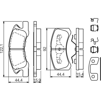 BOSCH Bremsbelagsatz, Scheibenbremse 0 986 494 610 BOSCH Bremsbelagsatz, Scheibenbremse 0 986 494 610