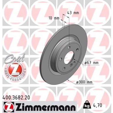 Zimmermann Bremsscheibe Coat Z 400.3682.20