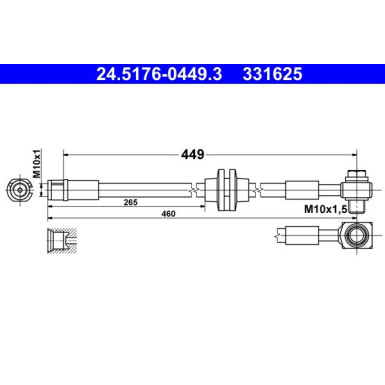 Bremsschlauch 24.5176-0449.3 Bremsschlauch 24.5176-0449.3