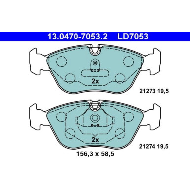Bremsbelagsatz, Scheibenbremse 13.0470-7053.2 Bremsbelagsatz, Scheibenbremse 13.0470-7053.2