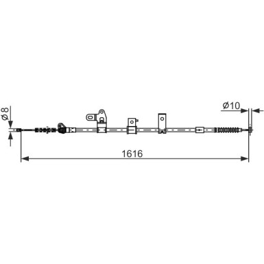 BOSCH Seilzug, Feststellbremse 1 987 482 307 BOSCH Seilzug, Feststellbremse 1 987 482 307