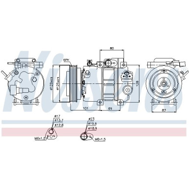 Nissens Kompressor, Klimaanlage FIRST FIT 89298