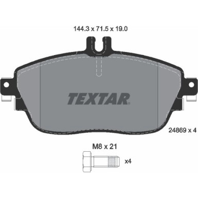 TEXTAR 2486901 Bremsbeläge TEXTAR 2486901 Bremsbeläge