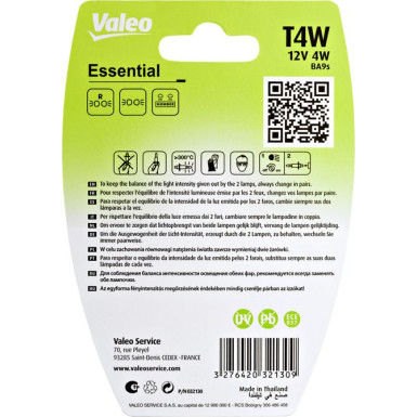 Valeo Glühlampe, Blinkleuchte ESSENTIAL 032130