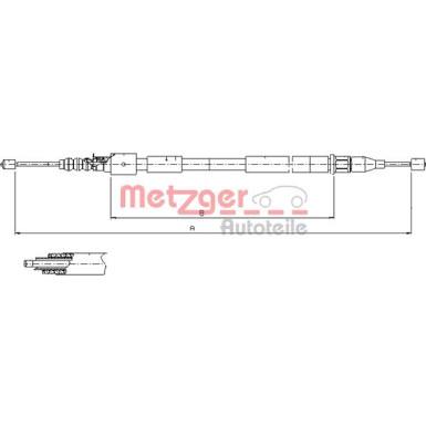 Seilzug, Feststellbremse 11.5759 Seilzug, Feststellbremse 11.5759