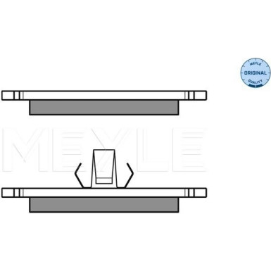 Meyle Bremsbelagsatz, Scheibenbremse MEYLE-ORIGINAL: True to OE 025 231 0315