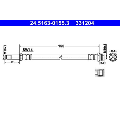 Bremsschlauch 24.5163-0155.3