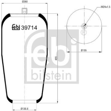 FEBI BILSTEIN 39714 Federbalg, Luftfederung