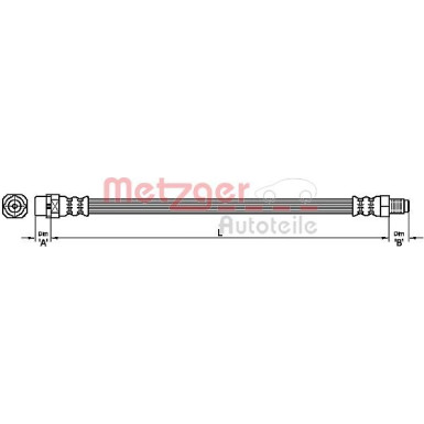 Metzger Bremsschlauch 4111099