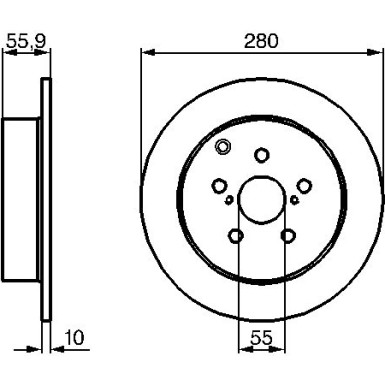 BOSCH Bremsscheibe 0 986 479 242