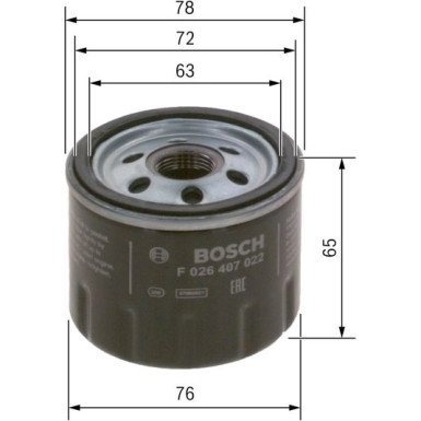 BOSCH F 026 407 022 Ölfilter BOSCH F 026 407 022 Ölfilter