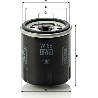Mann-Filter Ölfilter W 68 Mann-Filter Ölfilter W 68
