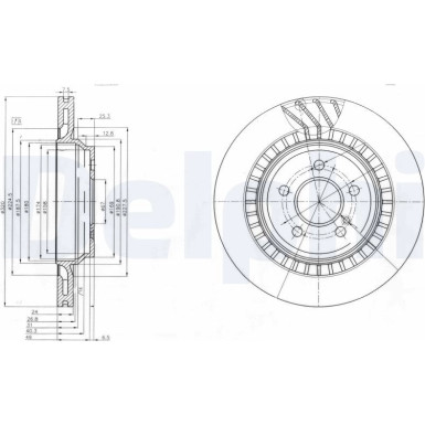 Delphi Bremsscheibe BG4144 Delphi Bremsscheibe BG4144