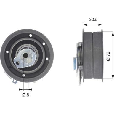 Spannrolle, Zahnriemen T43010 Spannrolle, Zahnriemen T43010