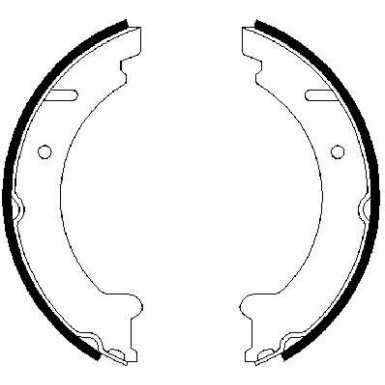 BOSCH Bremsbackensatz, Feststellbremse 0 986 487 548 BOSCH Bremsbackensatz, Feststellbremse 0 986 487 548