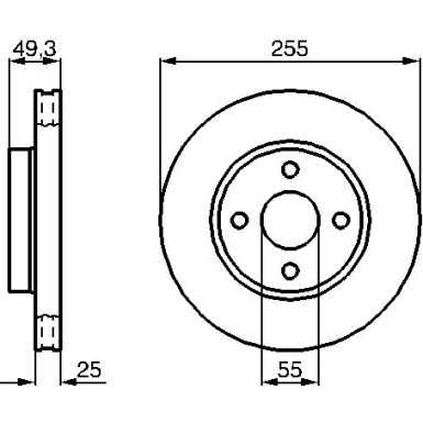 BOSCH Bremsscheibe 0 986 479 084