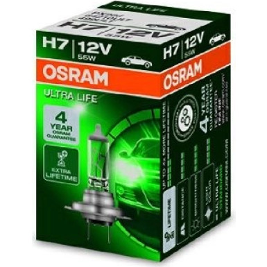 Osram Glühlampe, Fernscheinwerfer Ultra Life H7 Faltschachtel 64210ULT