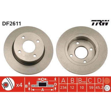 Bremsscheibe DF2611 Bremsscheibe DF2611