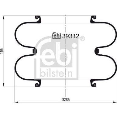 FEBI BILSTEIN 39312 Federbalg, Luftfederung
