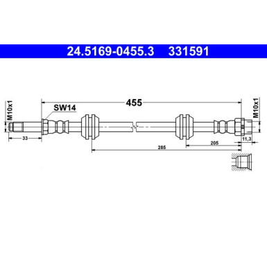 Bremsschlauch 24.5169-0455.3