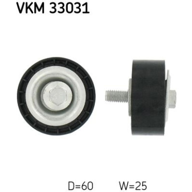 SKF Umlenk-/Führungsrolle, Keilrippenriemen VKM 33031