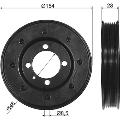 INA Riemenscheibe, Kurbelwelle 544 0081 10