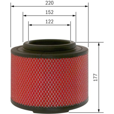BOSCH F 026 400 344 Luftfilter BOSCH F 026 400 344 Luftfilter