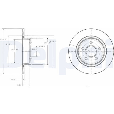 Delphi Bremsscheibe BG3873 Delphi Bremsscheibe BG3873