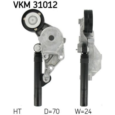 Spannrolle, Keilrippenriemen VKM 31012